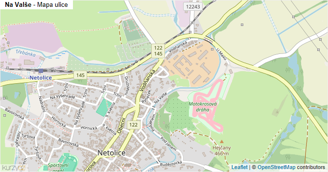 Na Valše - mapa ulice