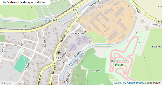 Na Valše - mapa podnikání