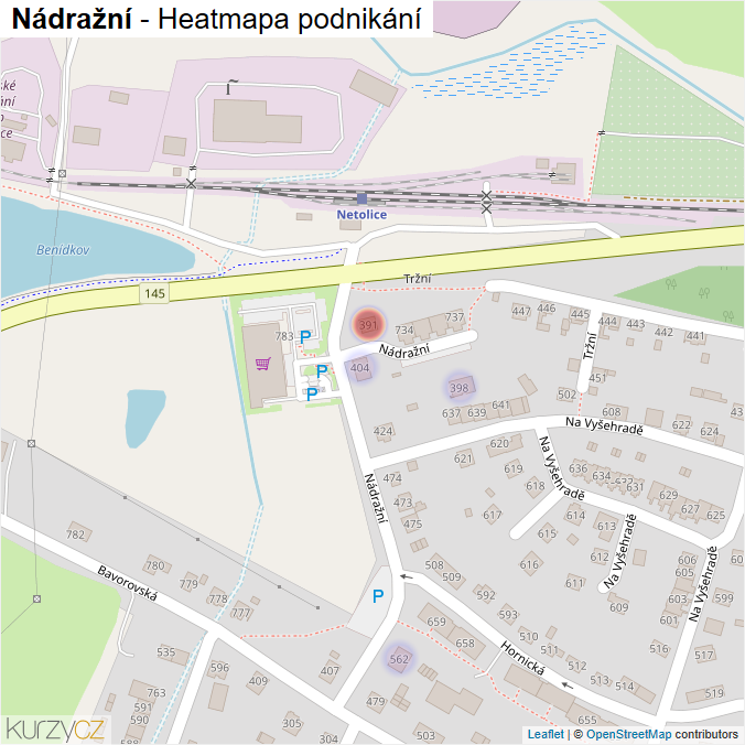 Mapa Nádražní - Firmy v ulici.