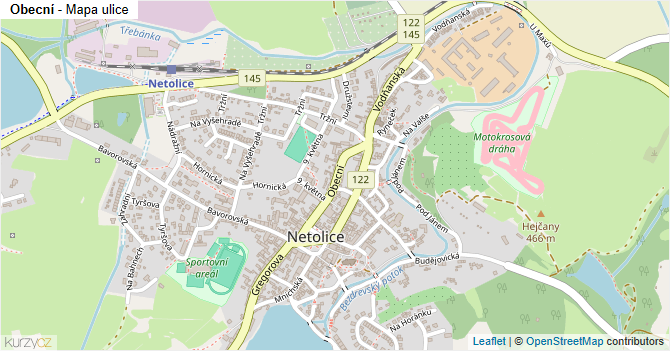 Obecní - mapa ulice