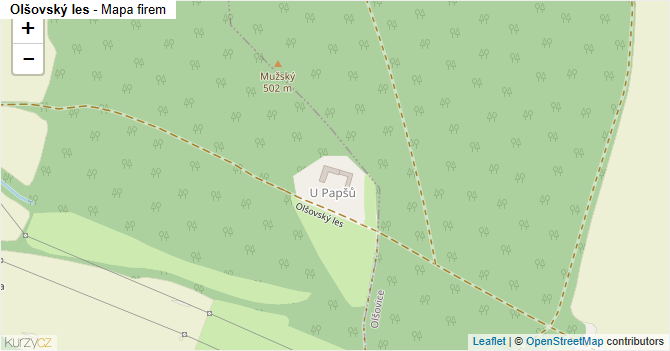 Olšovský les - mapa firem
