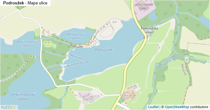 Podroužek - mapa ulice