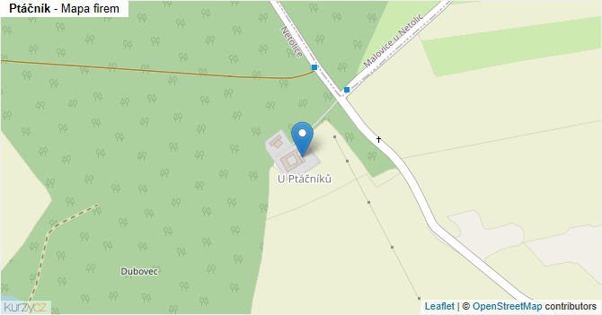 Ptáčník - mapa firem