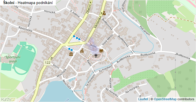 Školní - mapa podnikání