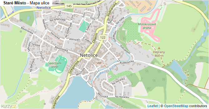 Staré Město - mapa ulice