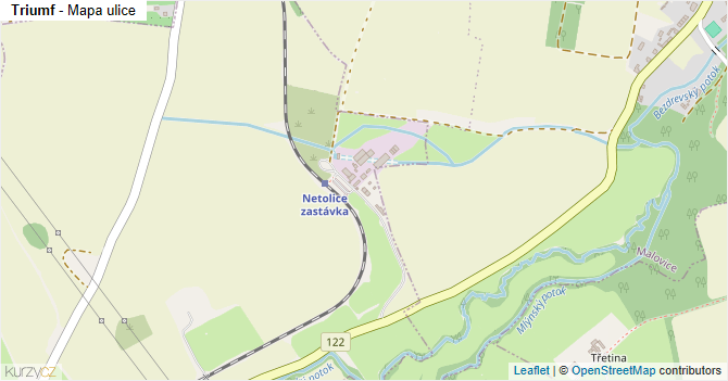 Triumf - mapa ulice