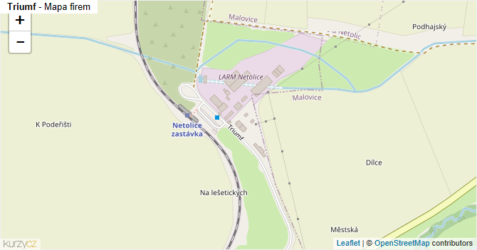 Triumf - mapa firem
