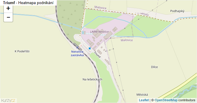 Triumf - mapa podnikání