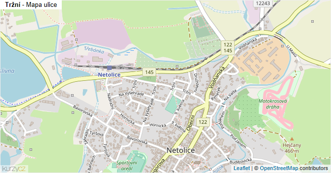Tržní - mapa ulice