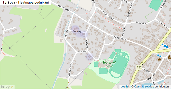 Tyršova - mapa podnikání