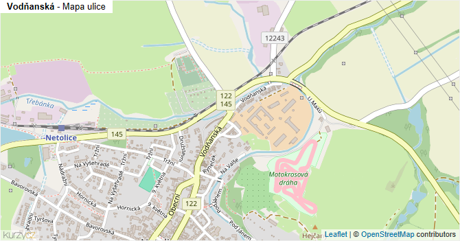 Vodňanská - mapa ulice