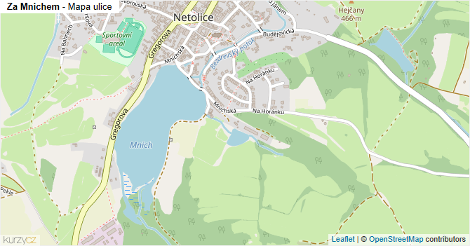 Za Mnichem - mapa ulice