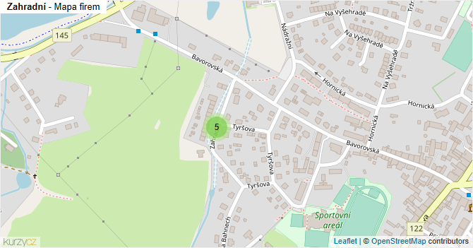 Zahradní - mapa firem