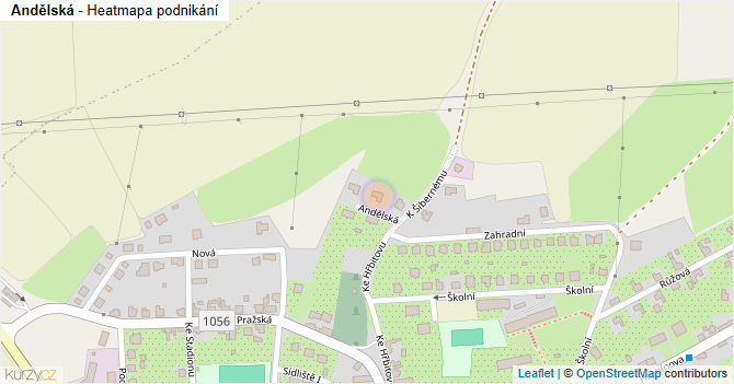Andělská - mapa podnikání