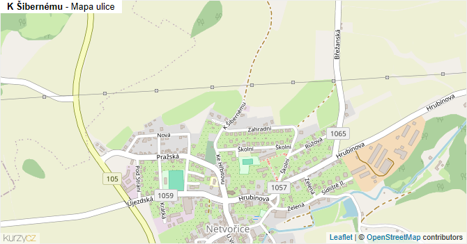 K Šibernému - mapa ulice