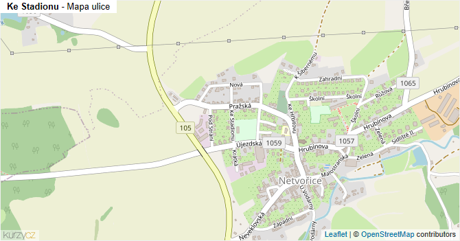 Ke Stadionu - mapa ulice