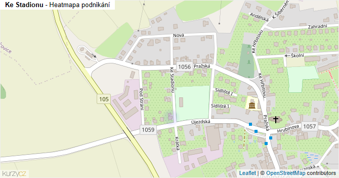 Ke Stadionu - mapa podnikání