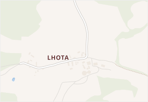 Lhota v obci Netvořice - mapa části obce