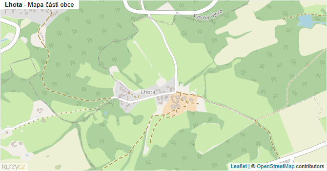 Lhota - mapa části obce