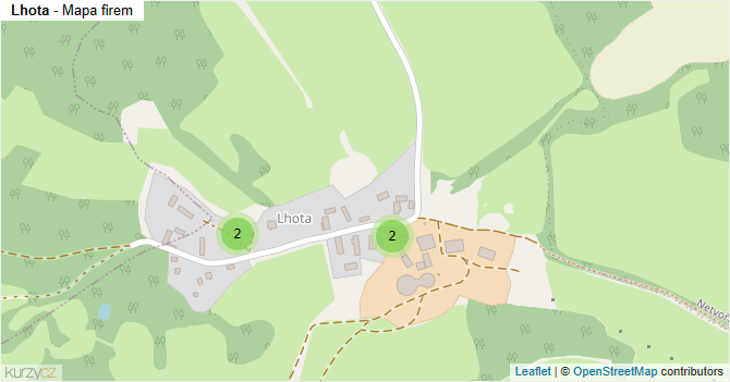 Lhota - mapa firem
