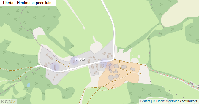 Lhota - mapa podnikání