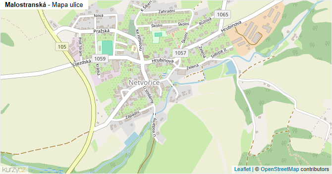Malostranská - mapa ulice