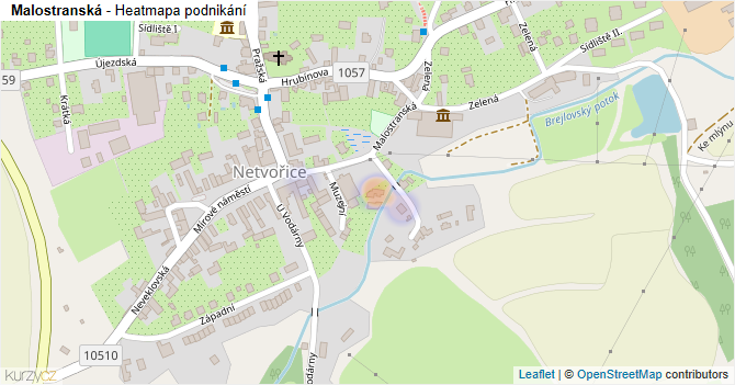 Malostranská - mapa podnikání