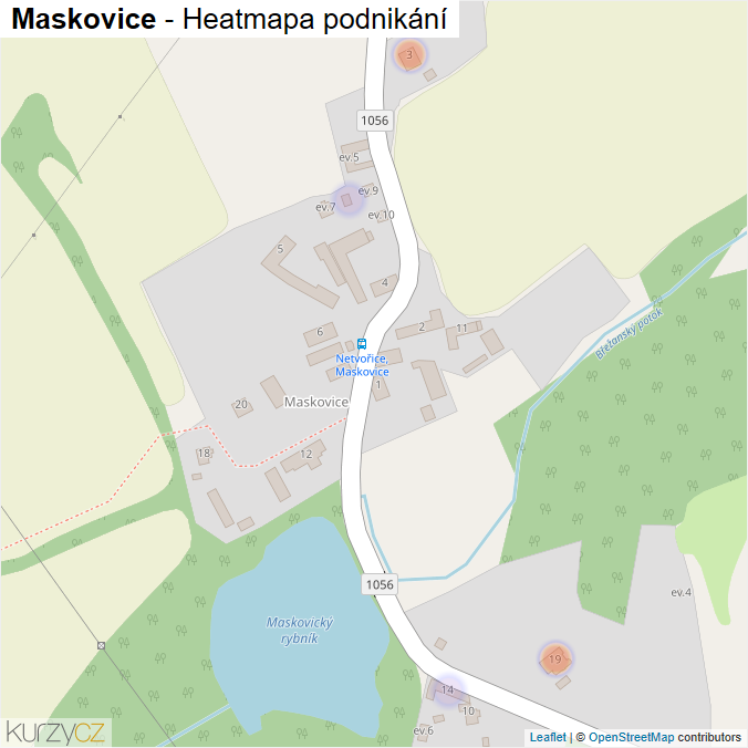 Mapa Maskovice - Firmy v části obce.
