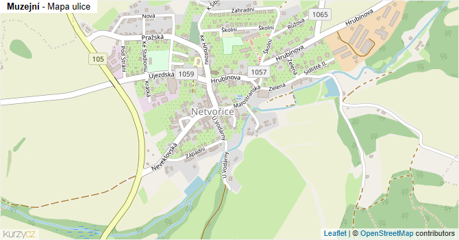 Muzejní - mapa ulice