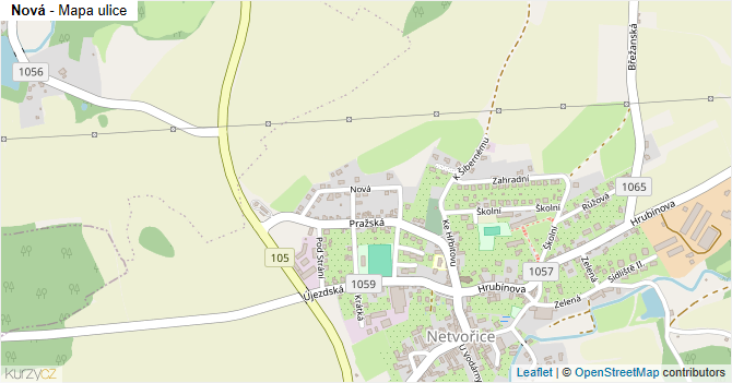 Nová - mapa ulice