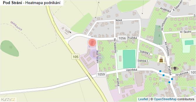 Pod Strání - mapa podnikání