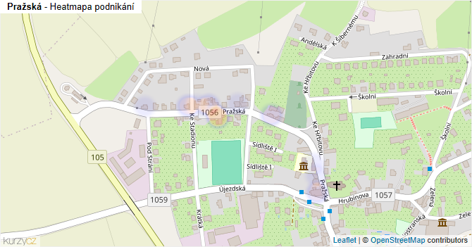 Pražská - mapa podnikání