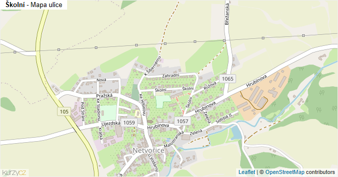 Školní - mapa ulice