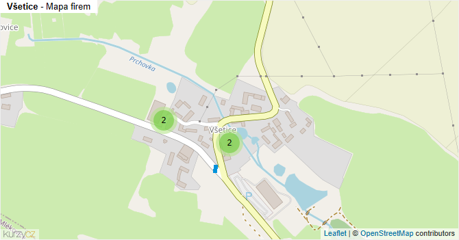 Všetice - mapa firem
