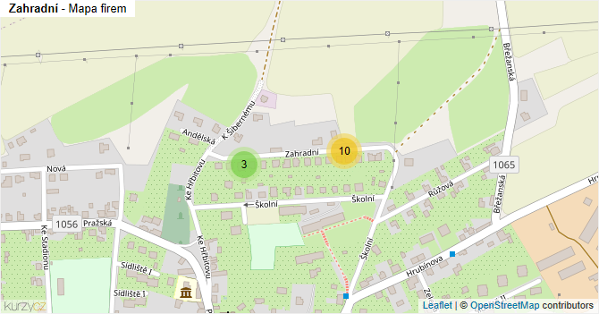 Zahradní - mapa firem