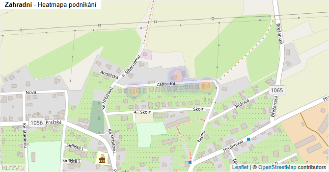 Zahradní - mapa podnikání