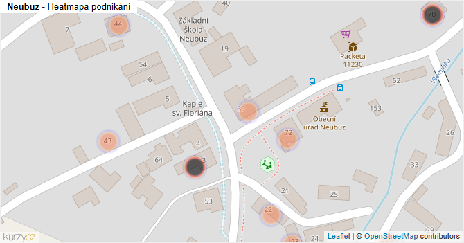 Neubuz - mapa podnikání