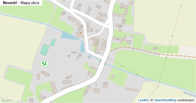 Neuměř - mapa obce