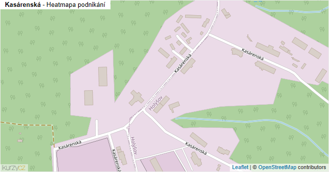 Kasárenská - mapa podnikání