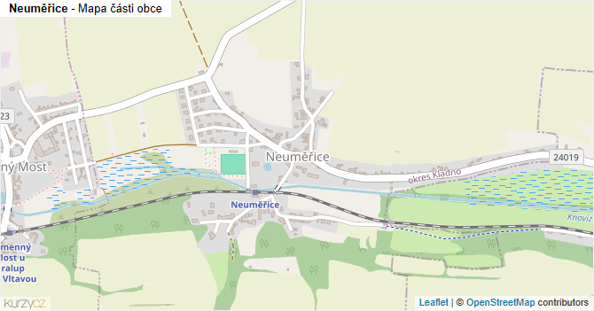 Neuměřice - mapa části obce
