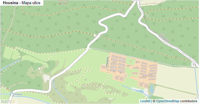 Housina - mapa ulice