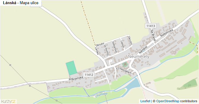 Lánská - mapa ulice
