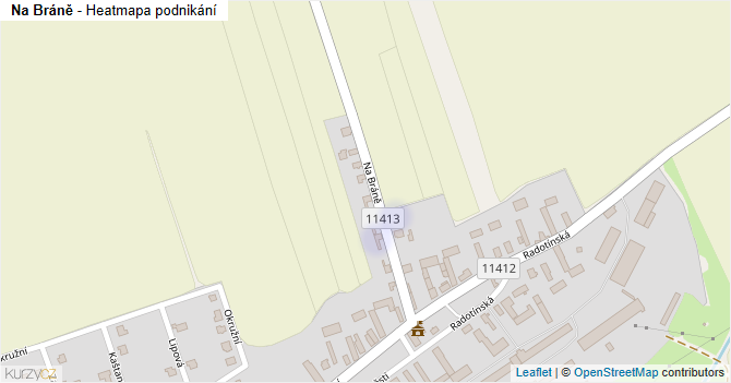 Na Bráně - mapa podnikání