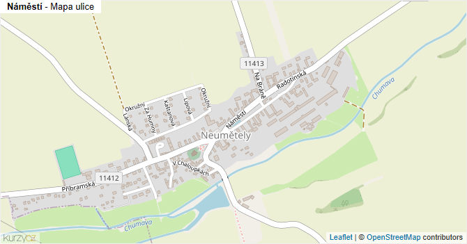 Náměstí - mapa ulice