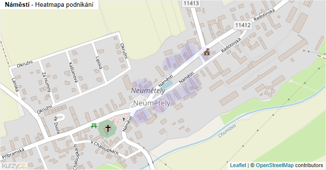 Náměstí - mapa podnikání