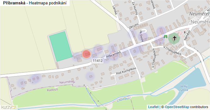 Příbramská - mapa podnikání
