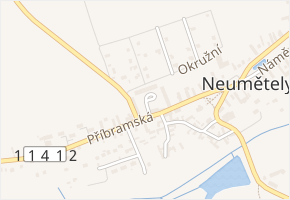 Ve Dvoře v obci Neumětely - mapa ulice