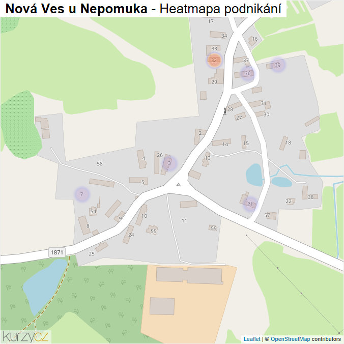 Mapa Nová Ves u Nepomuka - Firmy v části obce.