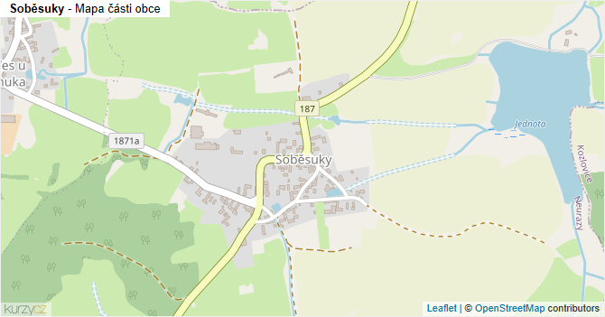 Soběsuky - mapa části obce