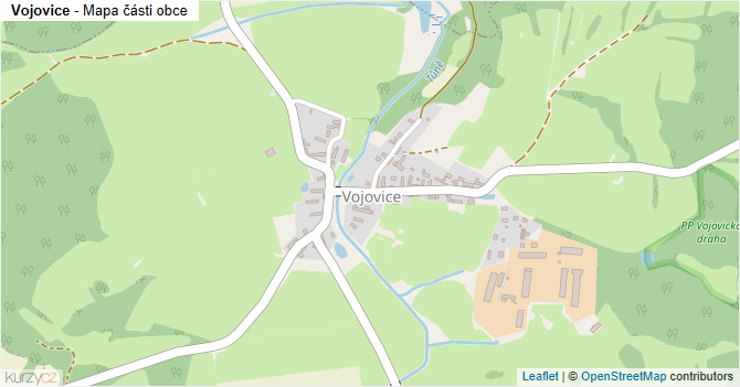 Vojovice - mapa části obce